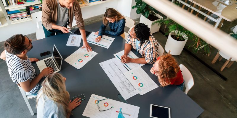 Business people working office corporate team startup concept